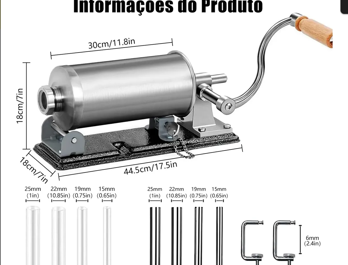 Máquina de encher linguiça